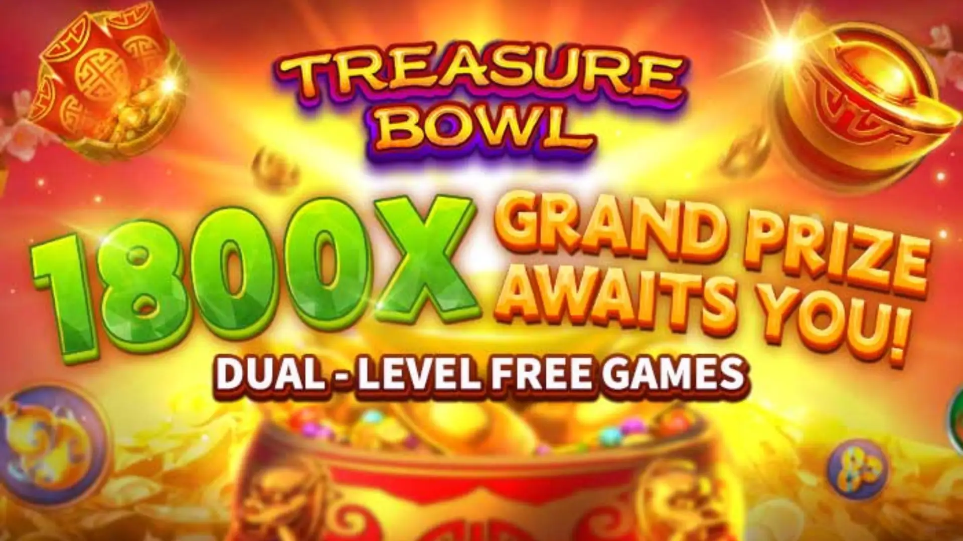 Multiplicadores Treasure Bowl 488luck - 7777x Máximo com Tigela Dourada